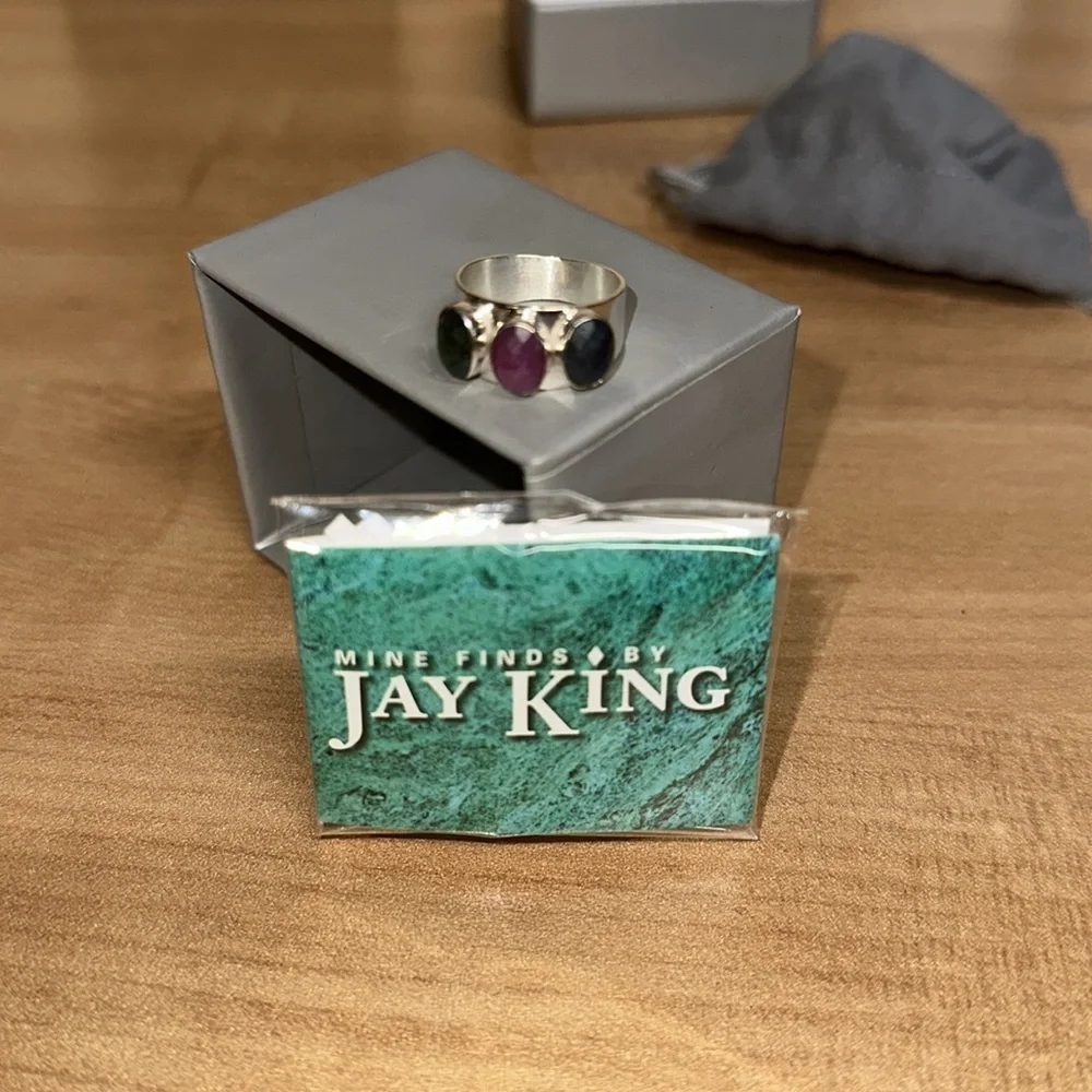 3 stone ring in Sterling silver by Jay King - Picture 5 of 11